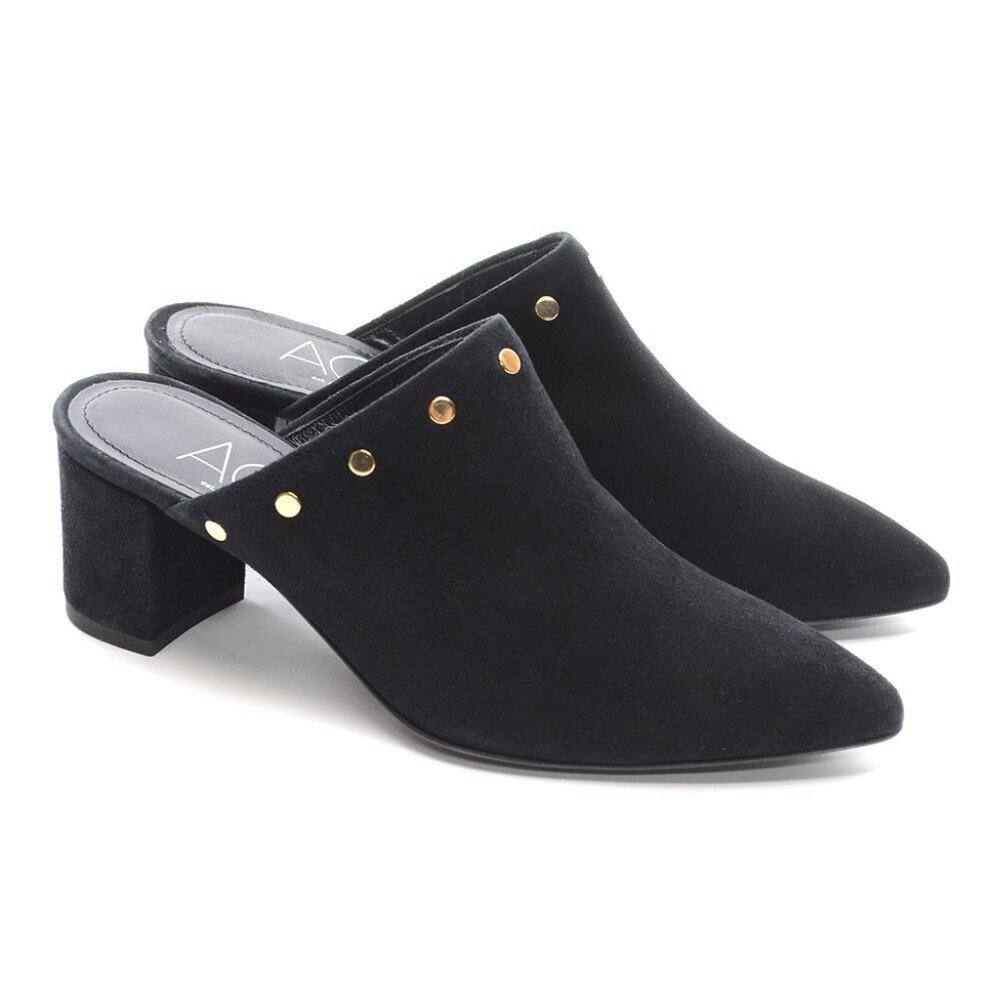 Attilio Giusti Leombruni AGL Studded Mules Heels 36 New